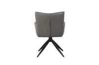 Andora - Storm Grey Vegan Leather Auto Swivel Return Dining Chair