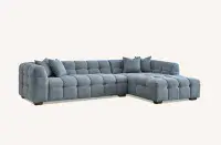 Bellagio Grey Corner Sofa With Chaise