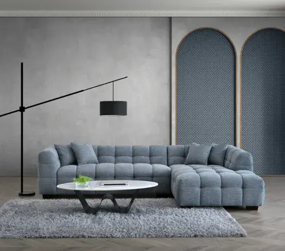 Bellagio Grey Corner Sofa With Chaise