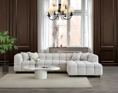 Bellagio Oatmeal Corner Sofa With Chaise
