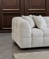 Bellagio Sofa Range in Oatmeal Boucle Fabric