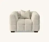 Bellagio Sofa Range in Oatmeal Boucle Fabric