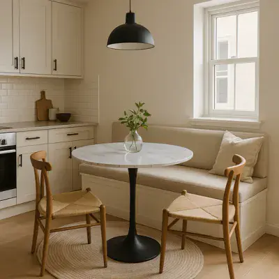 Berzano Round Ceramic Marble Dining Table Kasi Gold / Grey 90cm