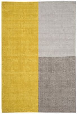 Blox 100% Pure Wool Mustard Rug
