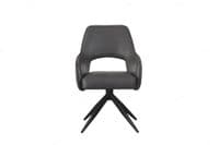Braga - Dark Grey Vegan Leather Auto Swivel Return Dining Chair