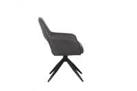 Braga - Dark Grey Vegan Leather Auto Swivel Return Dining Chair