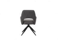 Braga - Dark Grey Vegan Leather Auto Swivel Return Dining Chair