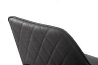 Braga - Dark Grey Vegan Leather Auto Swivel Return Dining Chair