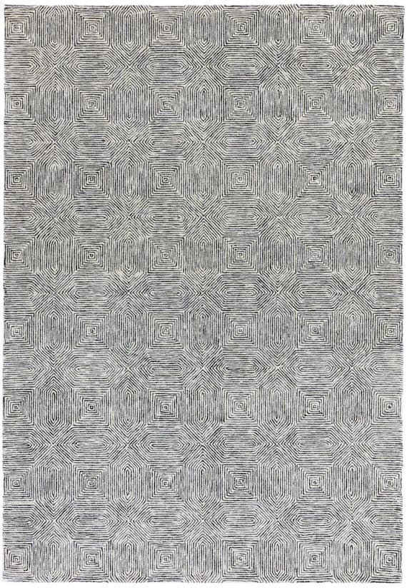 Camden 100% Pure Wool Black/White Rug