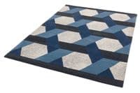 Camden 100% Pure Wool Blue Rug