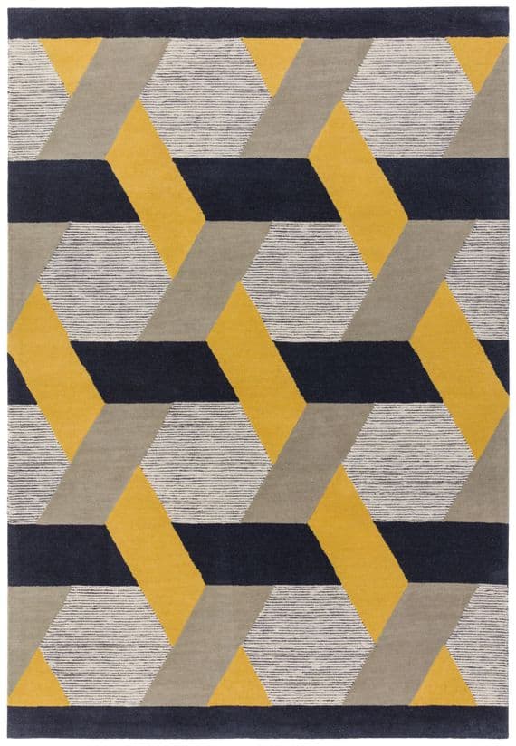 Camden 100% Pure Wool Gold Rug