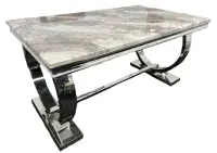Carleti Chrome Base Dining Table 150cm
