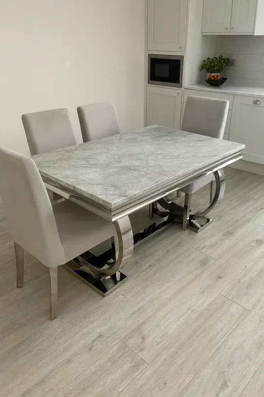 Carleti Chrome Base Dining Table 150cm