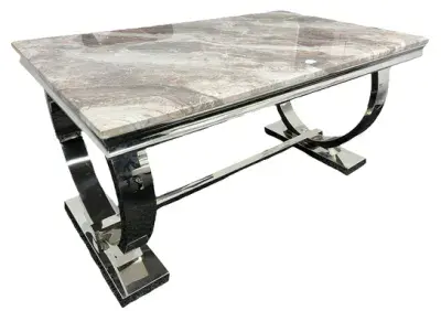 Carleti Chrome Base Dining Table 180cm