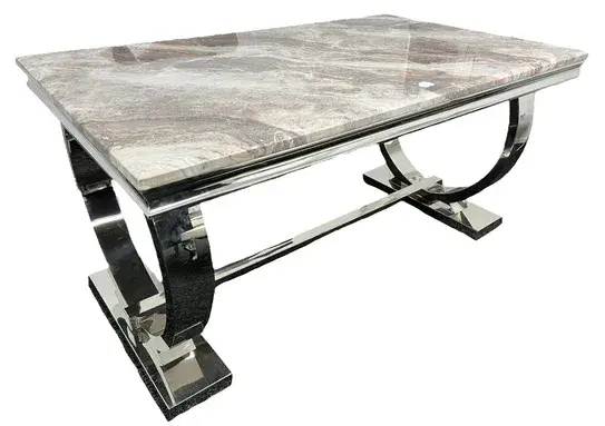 Carleti Chrome Base Dining Table 180cm