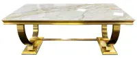 Carleti Gold Base Dining Table 180cm