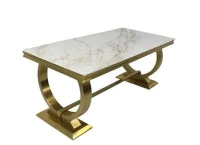 Carleti Gold Base Dining Table 200cm