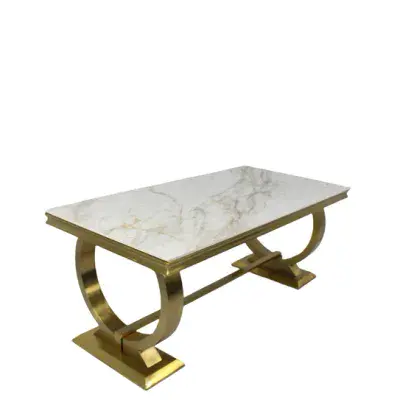 Carleti Gold Base Dining Table 200cm