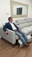 Catona Modular Corner Electric Recliner + Sofa Bed - Grey