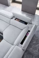 Catona Modular Corner Electric Recliner + Sofa Bed - Grey