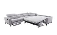 Catona Modular Corner Electric Recliner + Sofa Bed - Grey