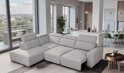 Cavello Electric Corner Sofa Bed-Grey with Remote