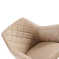 Dante - 4 x Mink Vegan Leather Auto Swivel Return Dining Chair (Display)