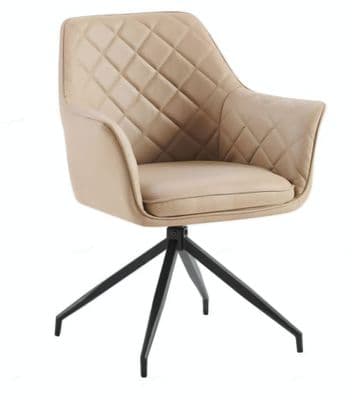 Dante - 4 x Mink Vegan Leather Auto Swivel Return Dining Chair (Display)