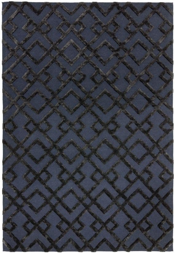 Dixon Black Trellis Rug
