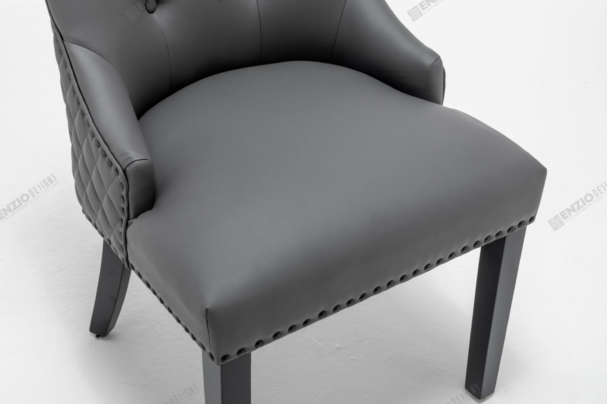 Elizabeth Dining Chair Eco Leather Grey