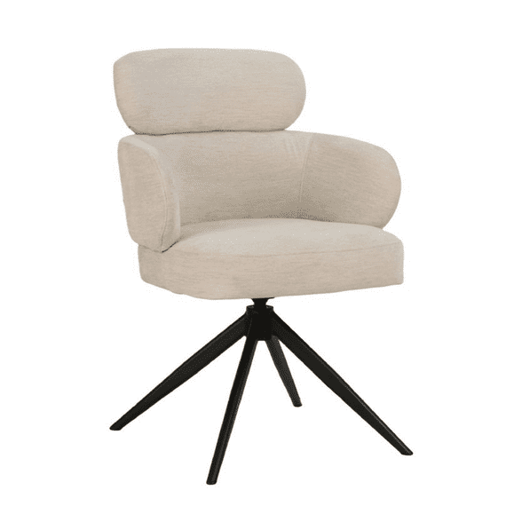Flora - Greige 360° Auto Swivel Return Dining Chair