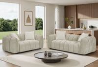 Forenza Beige Sofa 3 - Seater