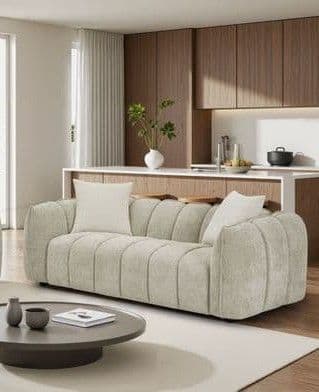 Forenza Beige Sofa 3 - Seater