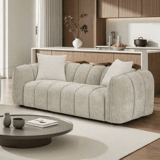Forenza Beige Sofa 3 - Seater