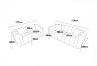 Forenza Dark Grey Sofa 3 - Seater