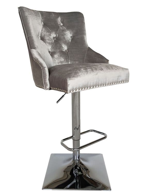 Knightsbridge Barstool - Shimmer Grey