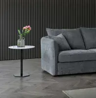 Lazio Corner Chaise in Charcoal Boucle