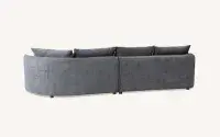 Lazio Corner Chaise in Charcoal Boucle