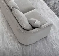 Lazio Corner Chaise in Pebble Boucle