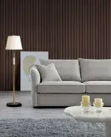 Lazio Corner Chaise in Pebble Boucle