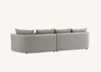 Lazio Corner Chaise in Pebble Boucle