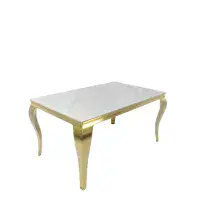 Lorenzi Gold Base Dining Table 150cm