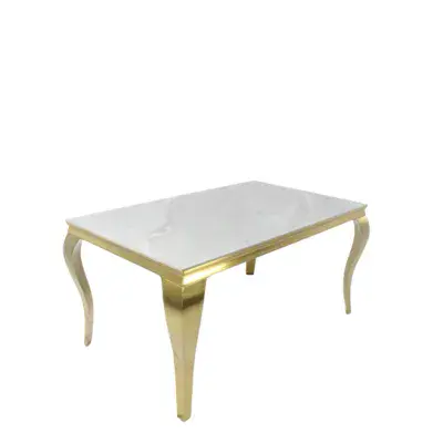 Lorenzi Gold Base Dining Table 180cm