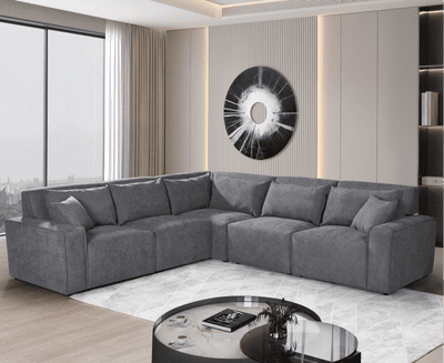 Loretto Corner Sofa - Grey - Display