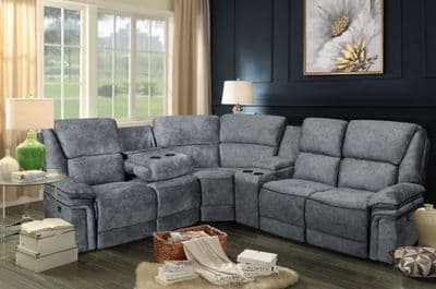 Monaco Corner Electric Recliner Sofa with Console Storage (display)