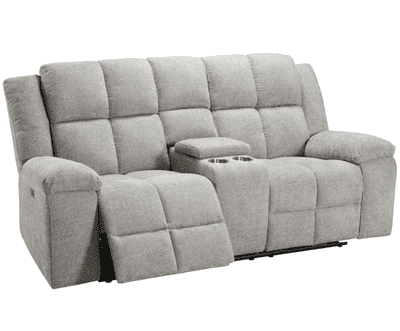 Morello Electric Recliner 2 Seater + Centre Console - Grey