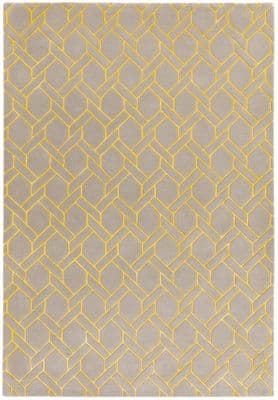 Nexus Fine Lines Silver / Yellow Rug