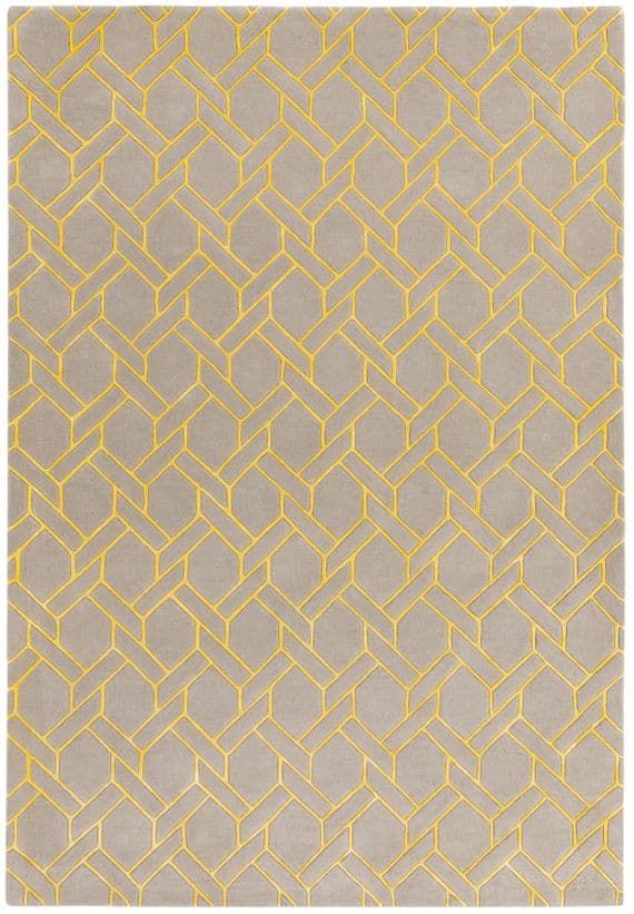 Nexus Fine Lines Silver / Yellow Rug