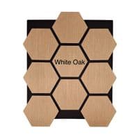 Pack of 4 Solid Wood Veneer Hexagon Acoustic  Wall Panels