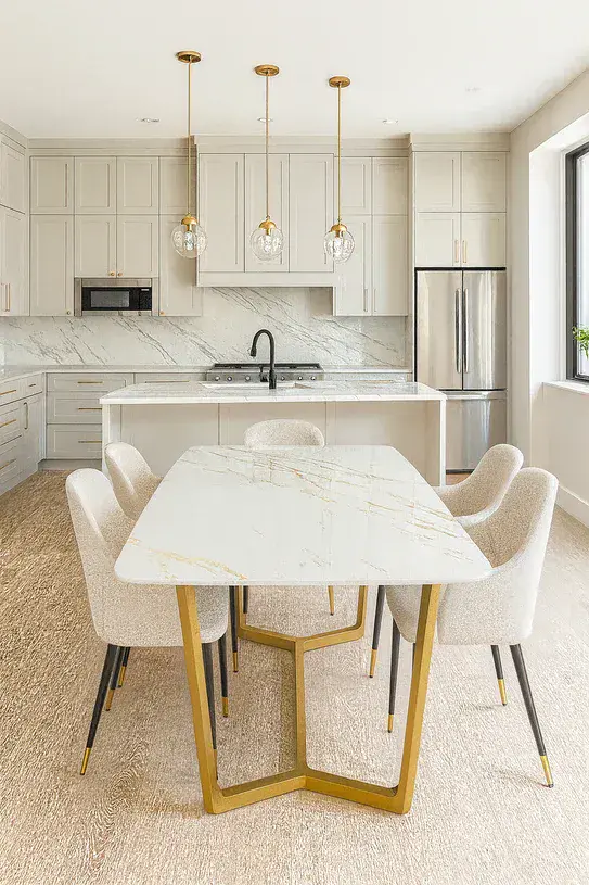 Palazzo Rectangular Ceramic Marble Dining Table 160cm / 180cm